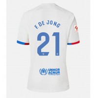 Koszulka piłkarska Barcelona Frenkie de Jong #21 Strój wyjazdowy dla kobiety 2023-24 tanio Krótki Rękaw